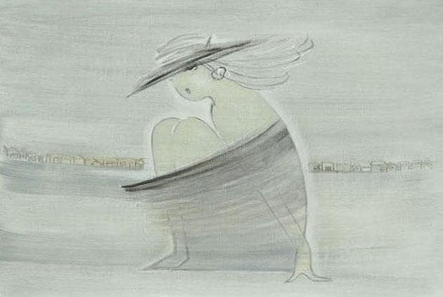 メルカリ 絵画　絵　額付き ( 黒 ) 油絵　F4-071912　愛しい女たち