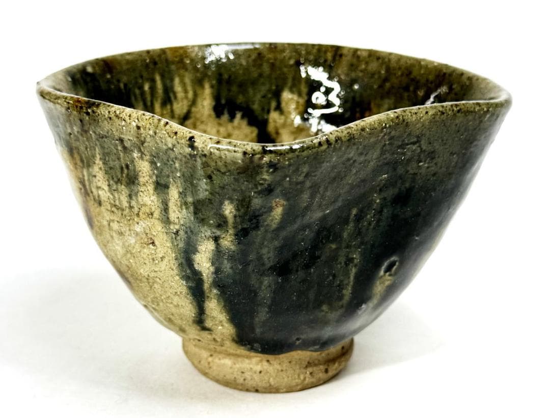 江戸時代中期 尾張徳川家御用窯 御深井焼 茶碗 伝世品焼物 ウブ品WWTT304