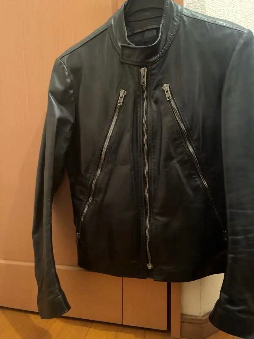マルジェラ ハの字　八の字　ライダース　レザージャケット　5zip 馬革