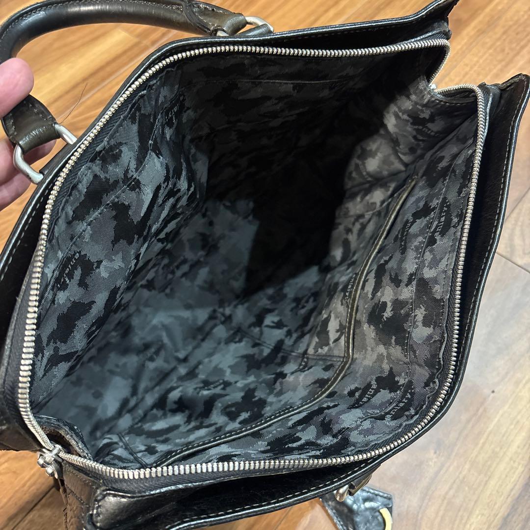 aniary アニアリ レザー 本革製 トートバッグ ビジネスバッグ シワ加工