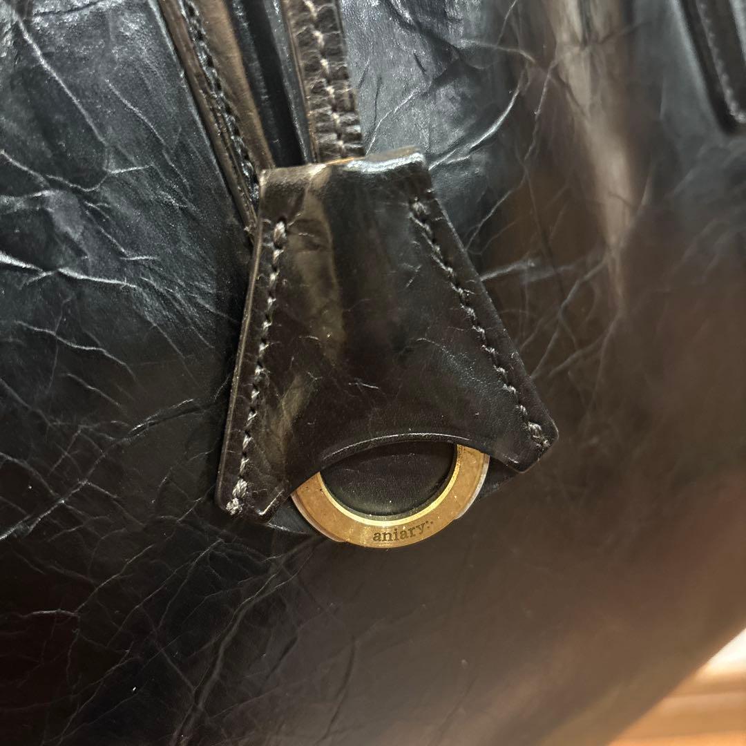 aniary アニアリ レザー 本革製 トートバッグ ビジネスバッグ シワ加工