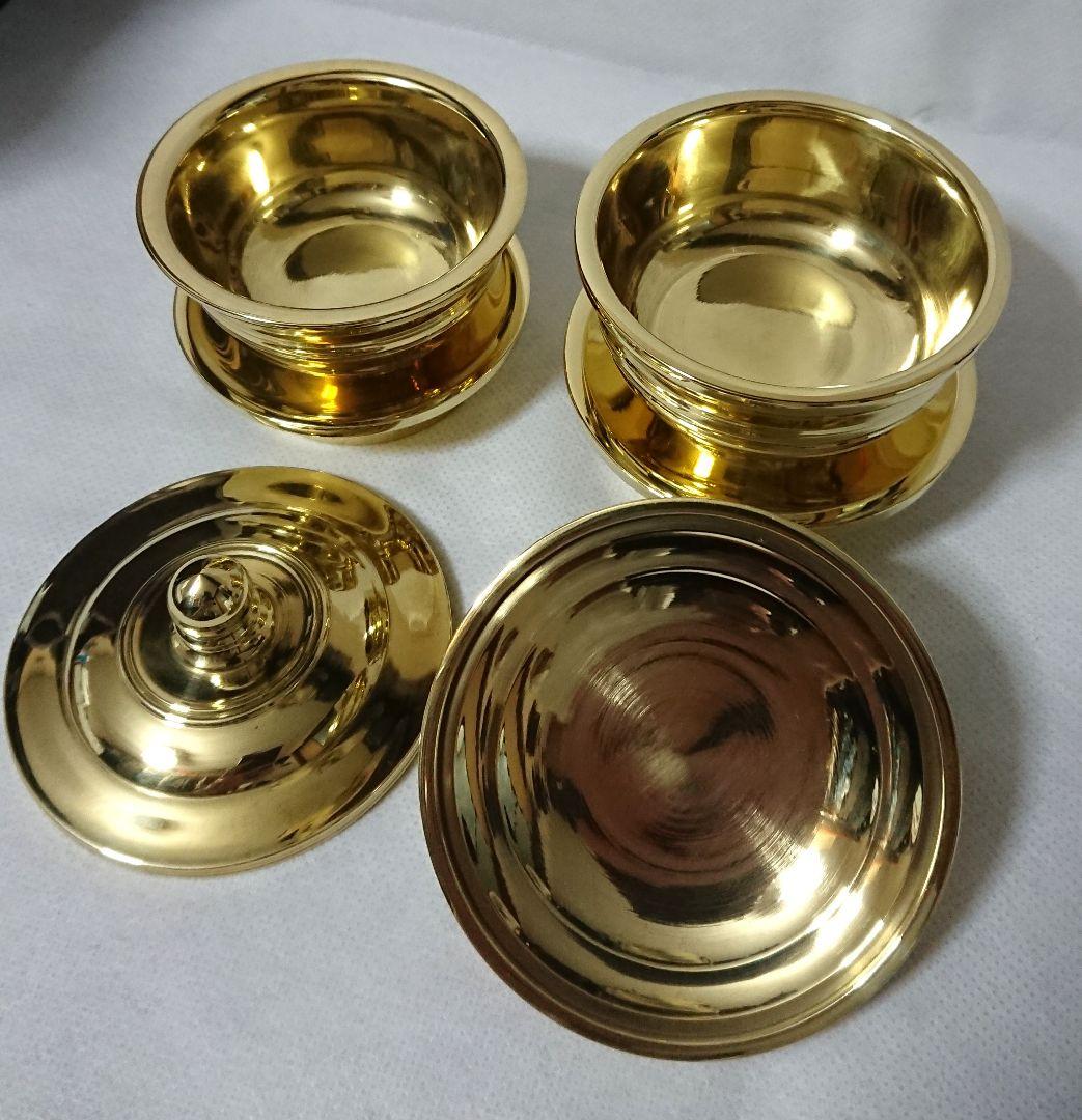 ✶金属工芸品✶塗香器／洒水器 二器セット 真鍮製 京都製 仏具・法具・仏教・密教
