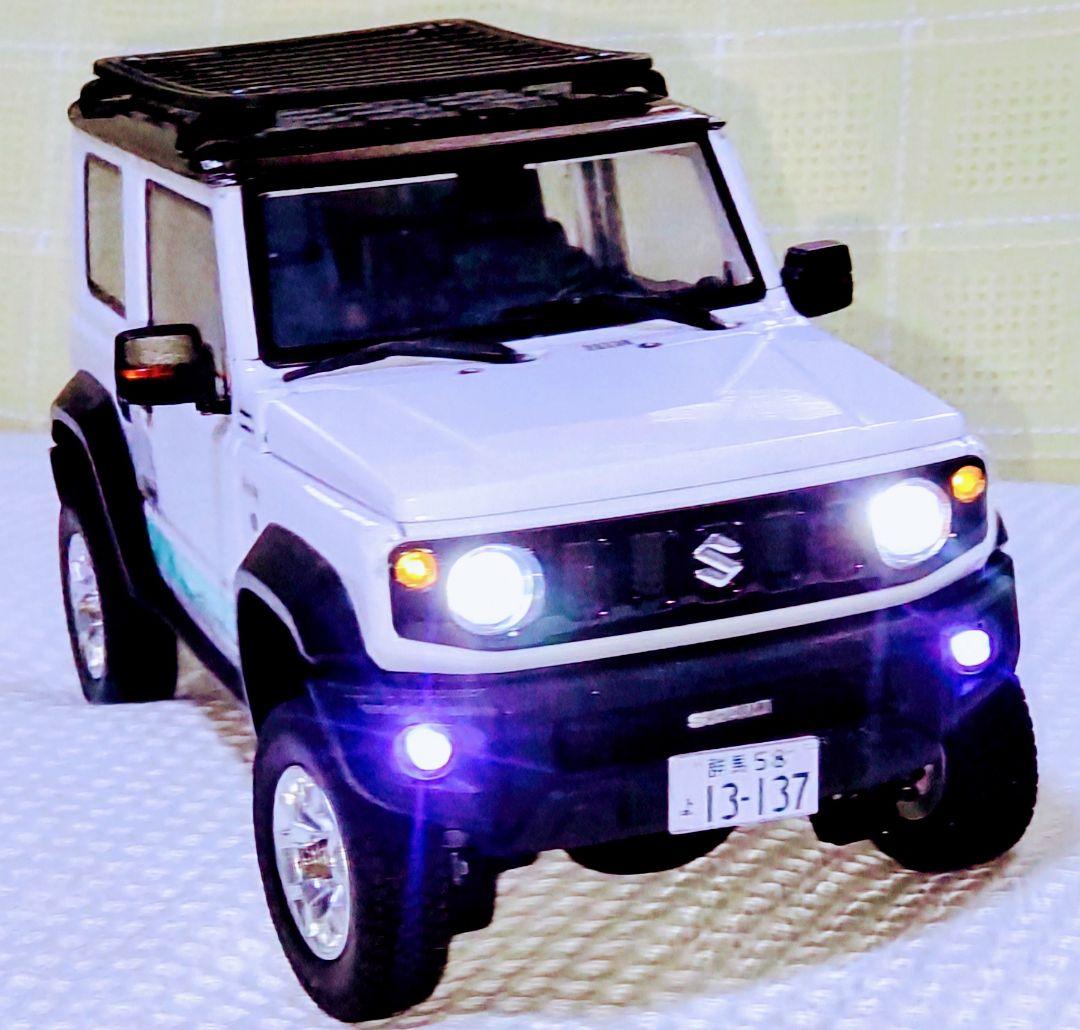 c*a様 スズキ ジムニー 1/16 ラジコン ホワイト 専用トレーラー付き