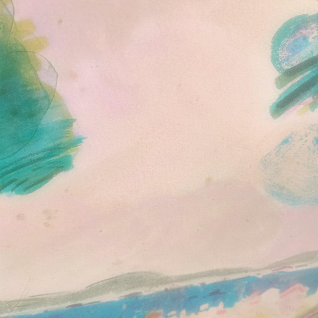 5701）ジル・ゴリチ　リトグラフ　サントロペ湾