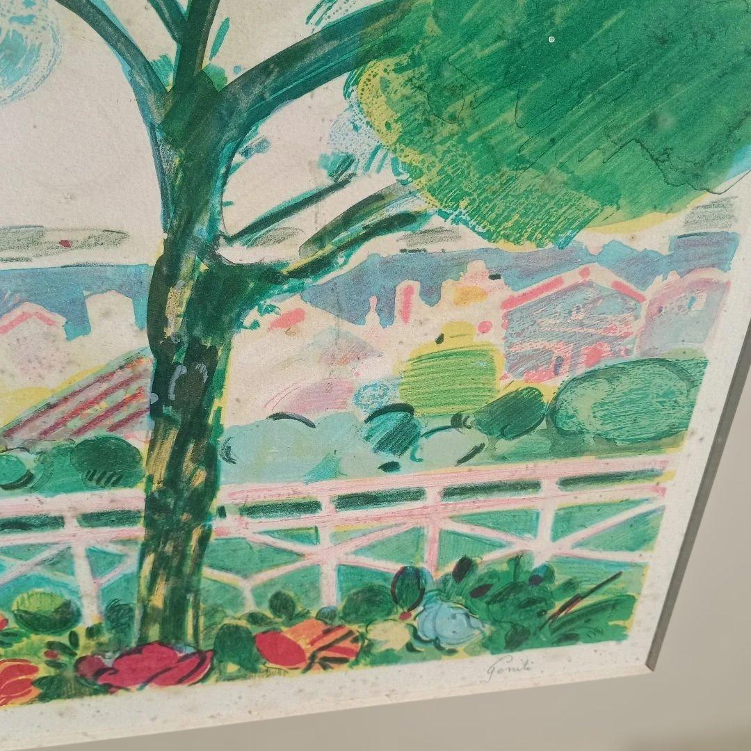 5701）ジル・ゴリチ　リトグラフ　サントロペ湾