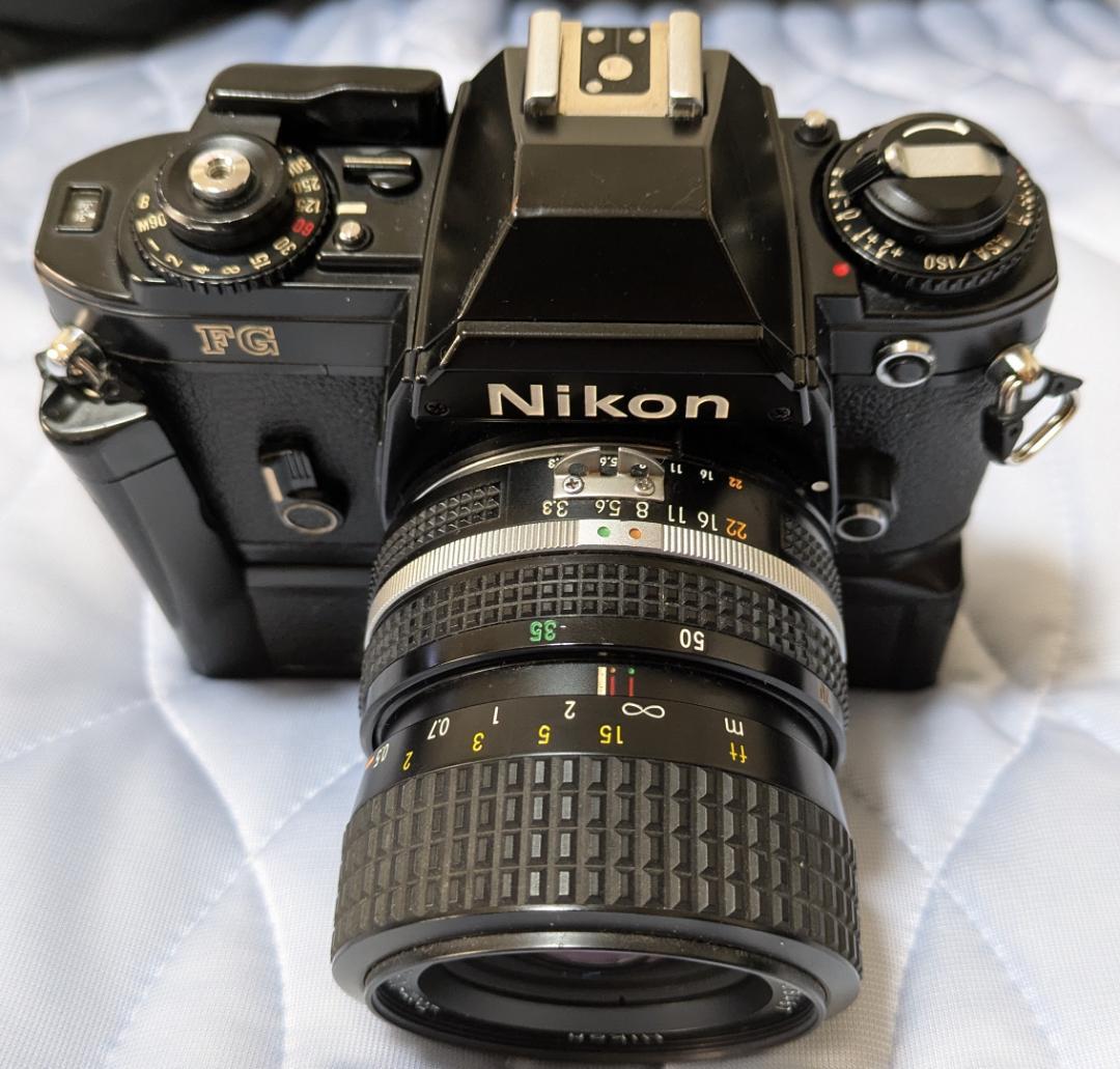 値下 ’82年度名機 Nikon FG 35-70 & MF-15 & MD-E