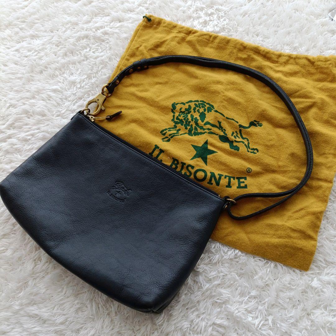 ✨️美品✨️イルビゾンテ　ショルダーバッグ　ハンドバッグ　2way　ネイビー