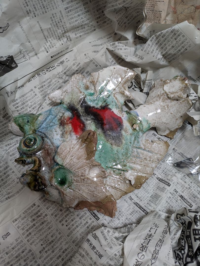 森正陶芸2個セット魚形陶器の装飾品