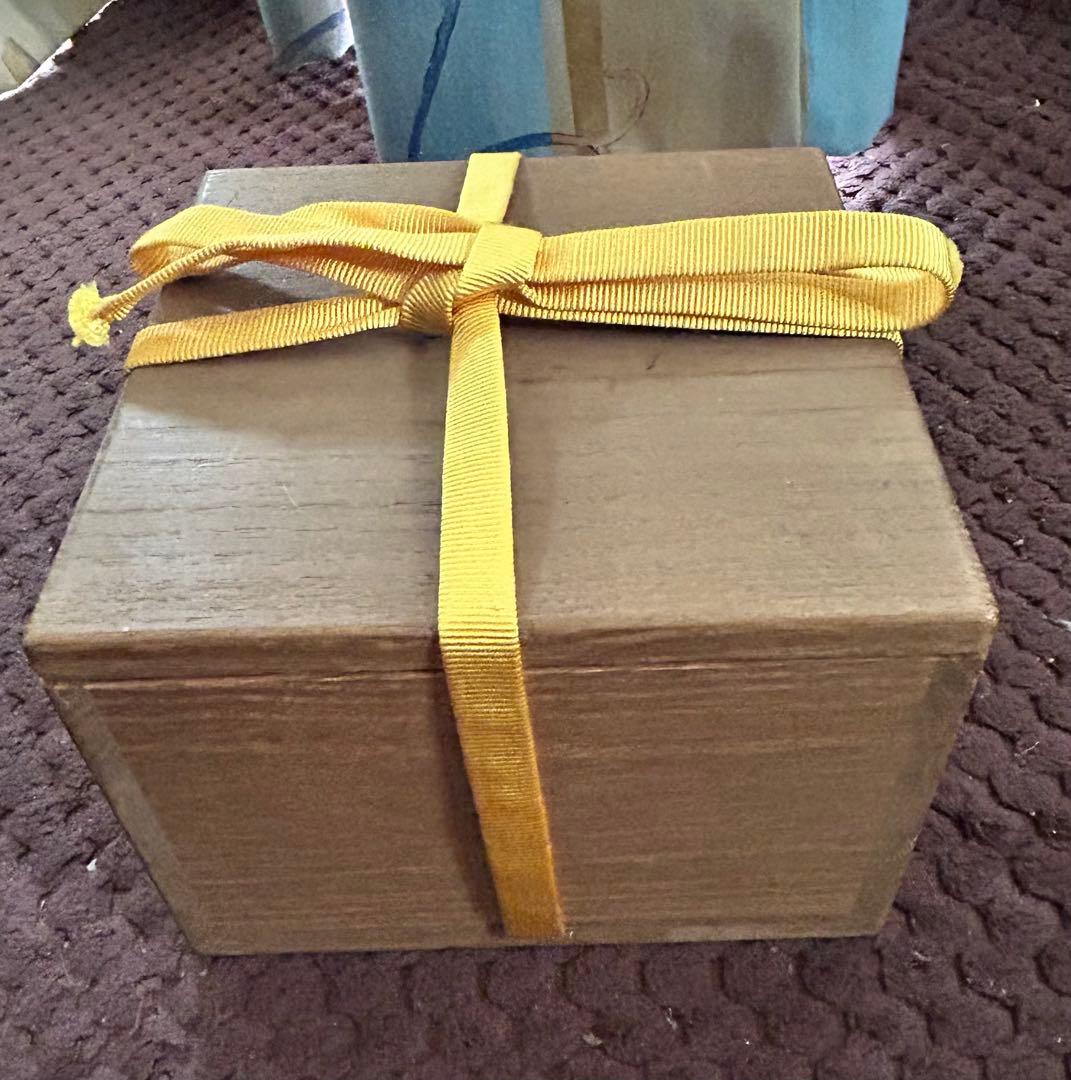 楽茶碗　大樋焼　茶道具　飴釉　讃あり　楽印