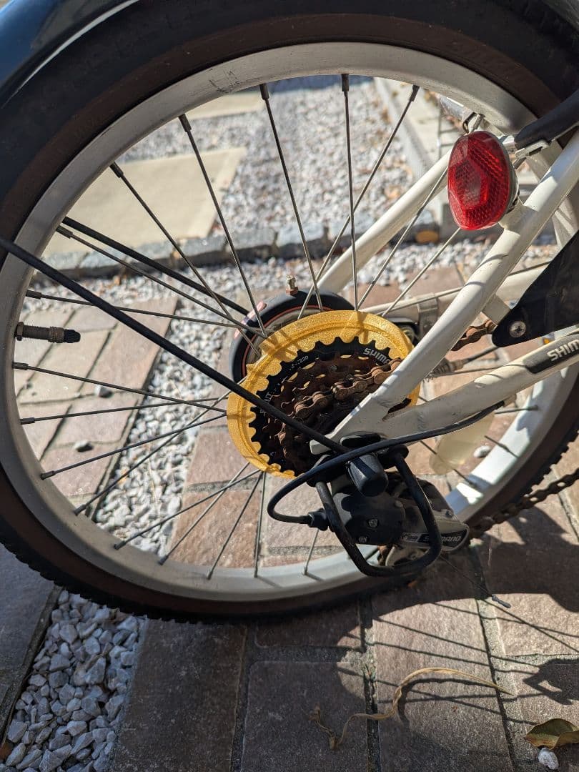 折りたたみ自転車 ホワイト 6段変速