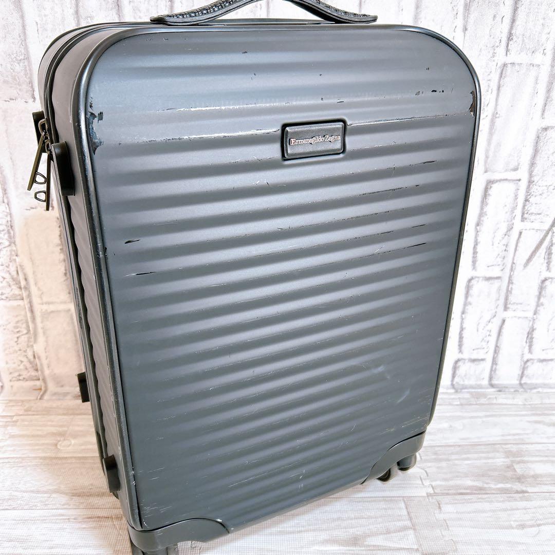 【良品】Ermenegildo Zegna キャリーケース 46L ブラック