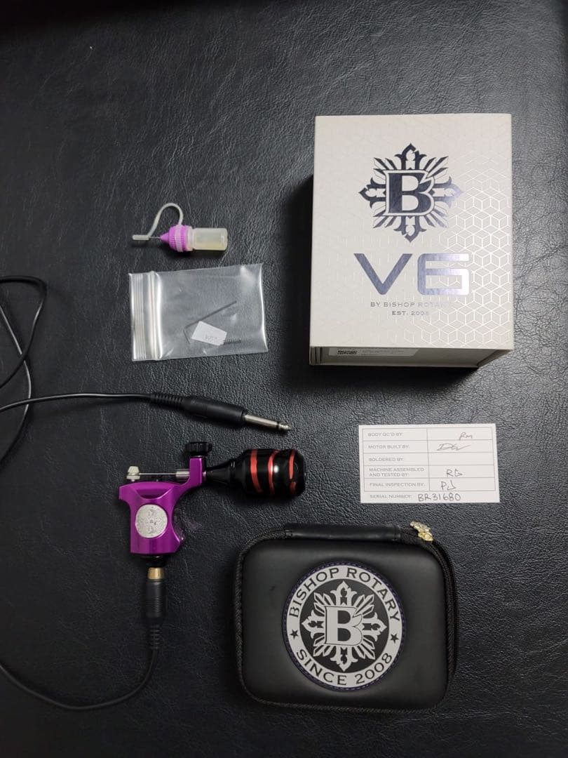 Bishop Rotary V6 オリジナルタトゥーマシン 紫