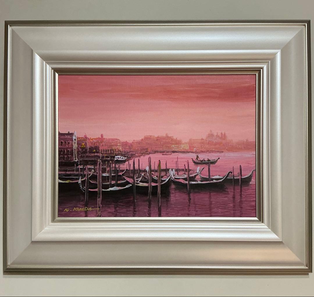 絵画・額縁・油絵・前田光一・ベネチア・イタリア・F4号・美術品・インテリア・雑貨