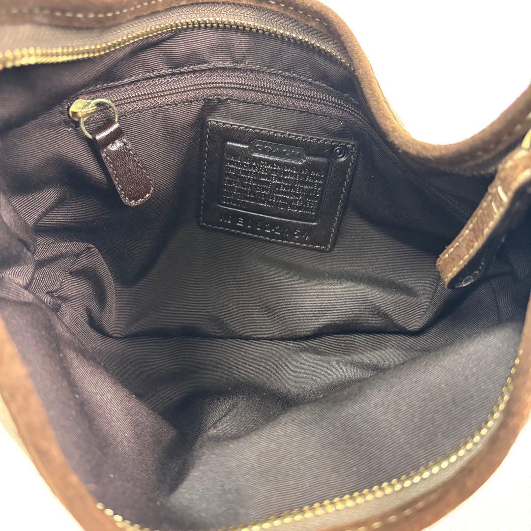 COACH シグネチャー ワンショルダー キャンバス レザー スエード 2154