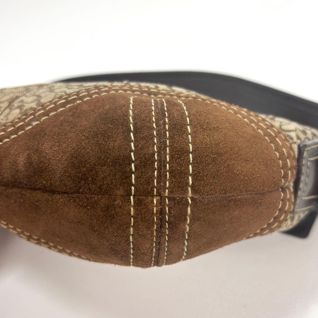 COACH シグネチャー ワンショルダー キャンバス レザー スエード 2154