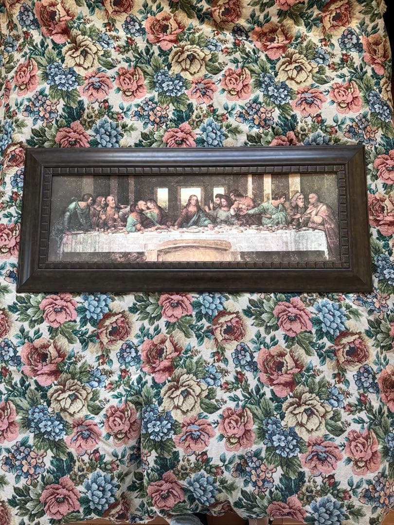 最後の晩餐　フレーム付き大型アート　キリスト