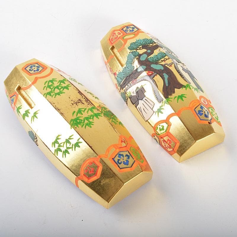 茶道具　中村湖彩作　金蒔絵　ぶりぶり　ふりふり　香合　共箱　V　6020