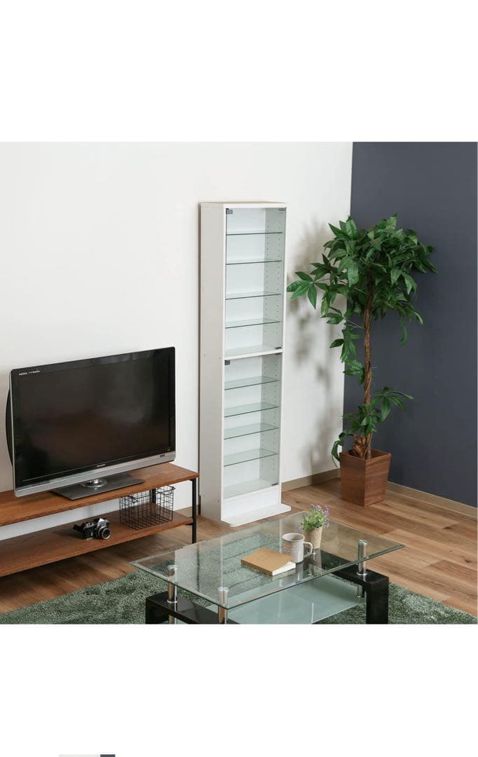 不二貿易 コレクションケース 10段 幅48.5×奥行29×高さ180cm