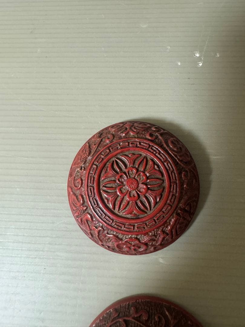 2497 唐物 時代堆朱香合  時代物