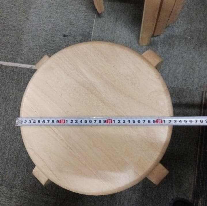 スツール 木製 1脚 天然木 丸椅子 シンプル スタッキング ４脚セット K ⑬