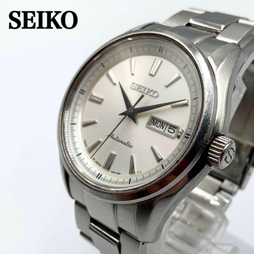稼働 SEIKO メンズ腕時計 自動巻き 裏スケルトン デイデイト.