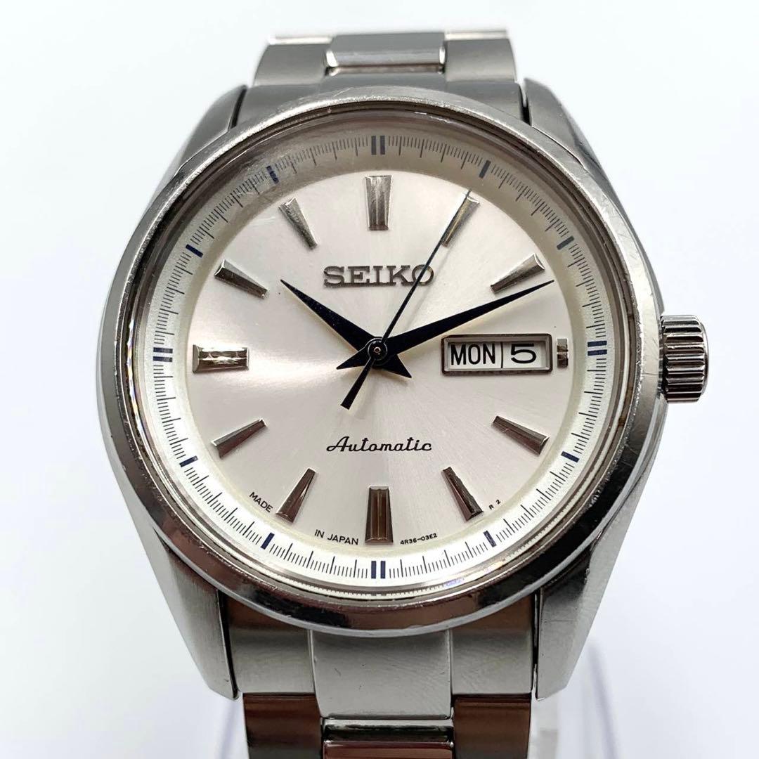 稼働 SEIKO メンズ腕時計 自動巻き 裏スケルトン デイデイト.