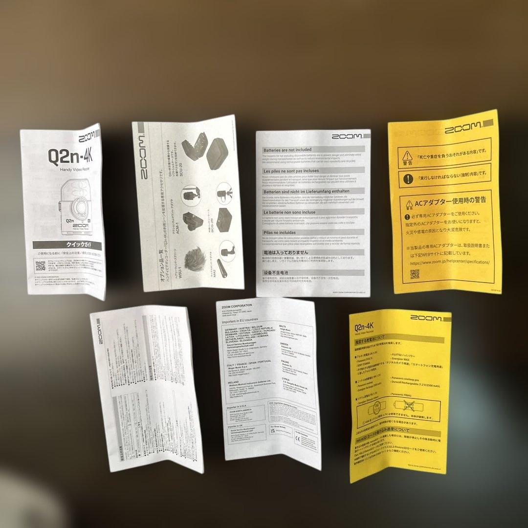 Zoom Q2n ハンディビデオレコーダー バッテリーケースbcq-2n付き