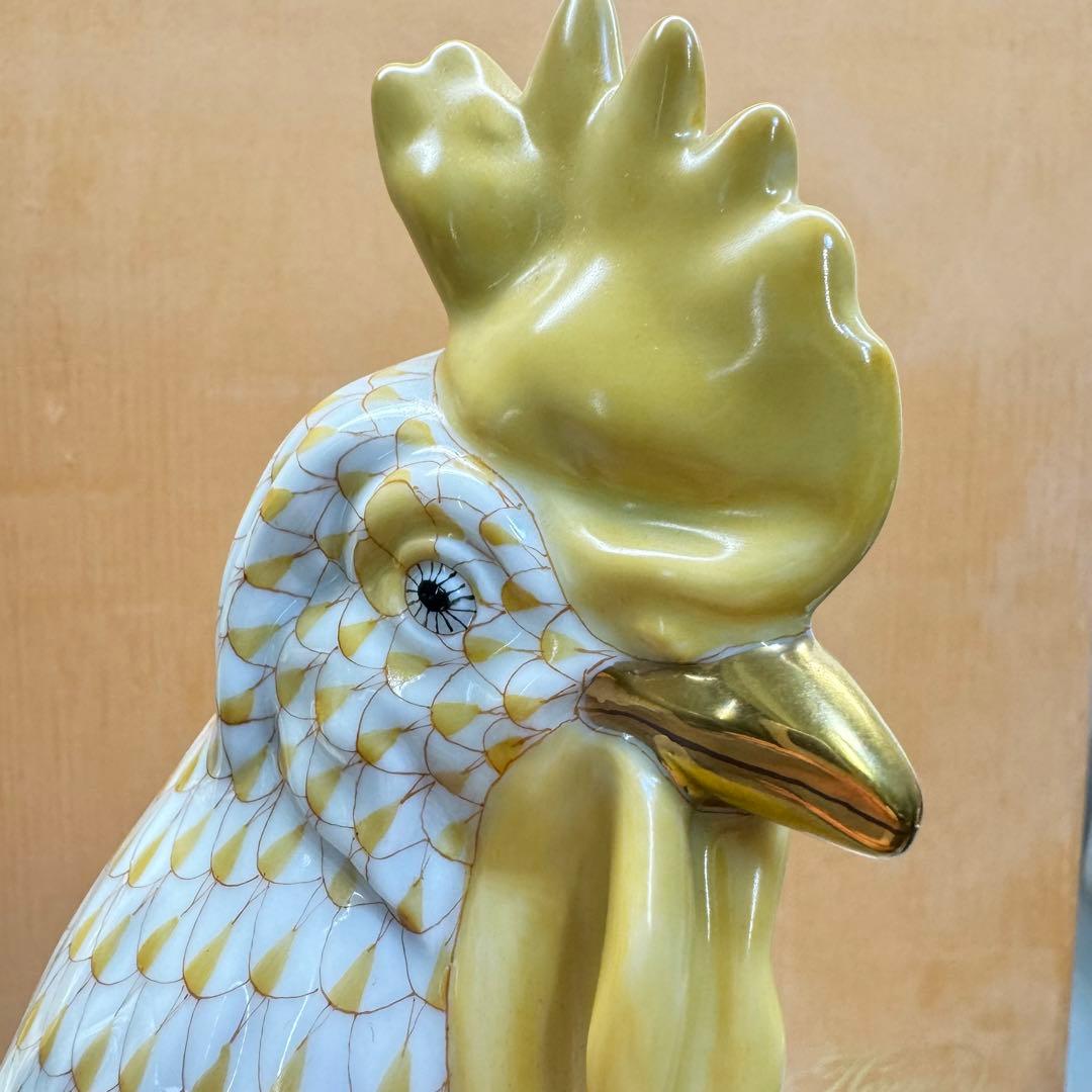 DA1301 ヘレンド　herend 鶏　ニワトリ　鳥　置物　陶器