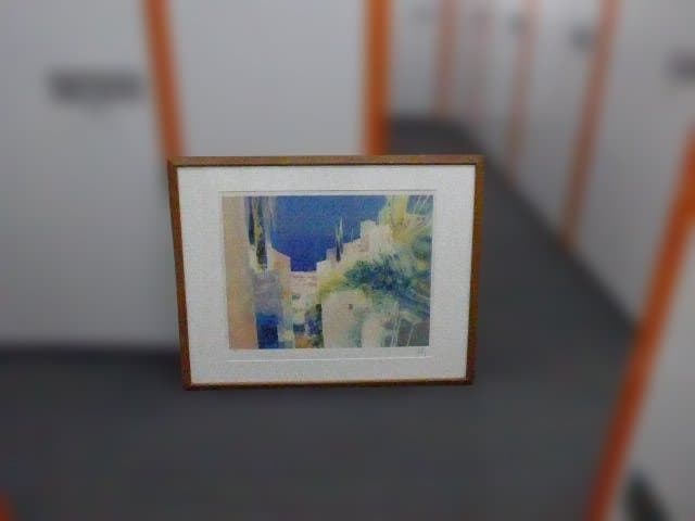 フランスのダニエル・ジェリスの幻想的なリトグラフ「地中海の風景 II 」です。