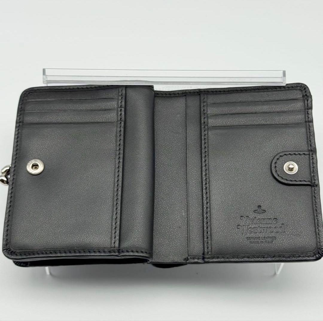 Vivienne Westwood がま口 ロゴ入り財布 ブラック ✨美品✨