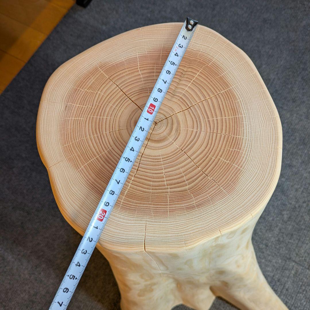 Ai　檜　切り株　丸太　椅子　スツール　 高さ約43.5㎝