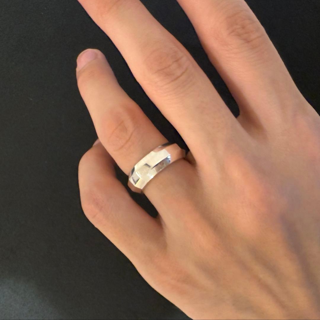 美品【e.m.】シルバー925多面体デザイン リング