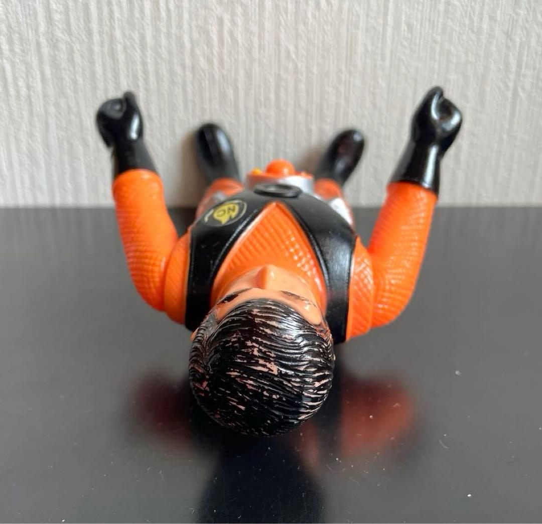 旧バンダイ　忍者キャプター　雷忍　スタンダードサイズ　面取れソフビ　面無し