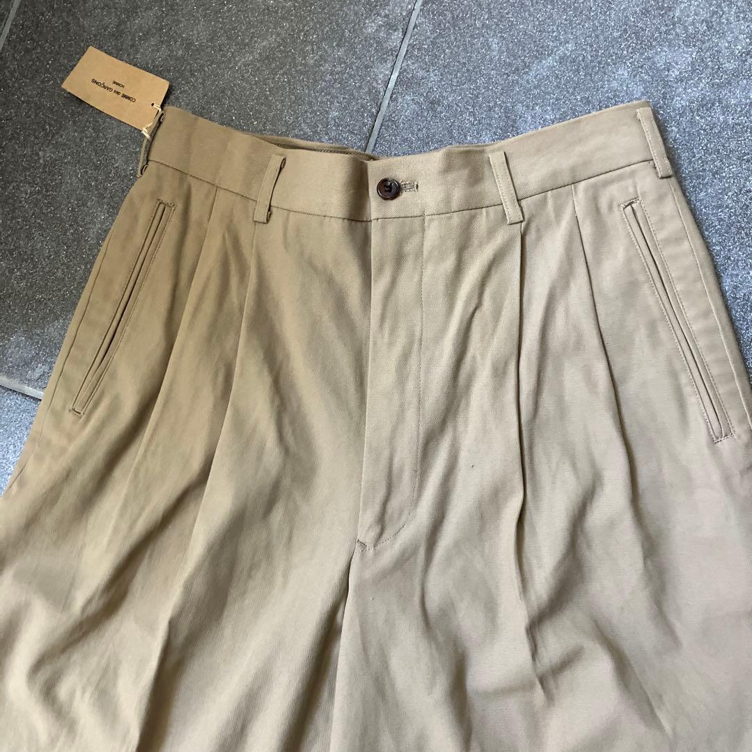 コムデギャルソン　90s チノパン　2タック　タグ付き　黒タグ