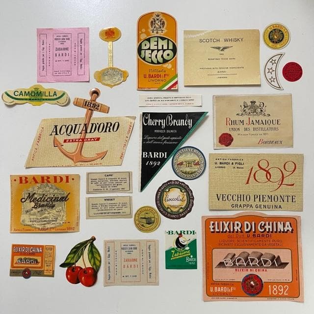 アンティーク 洋酒ラベル 1811年-1892年 54枚SET