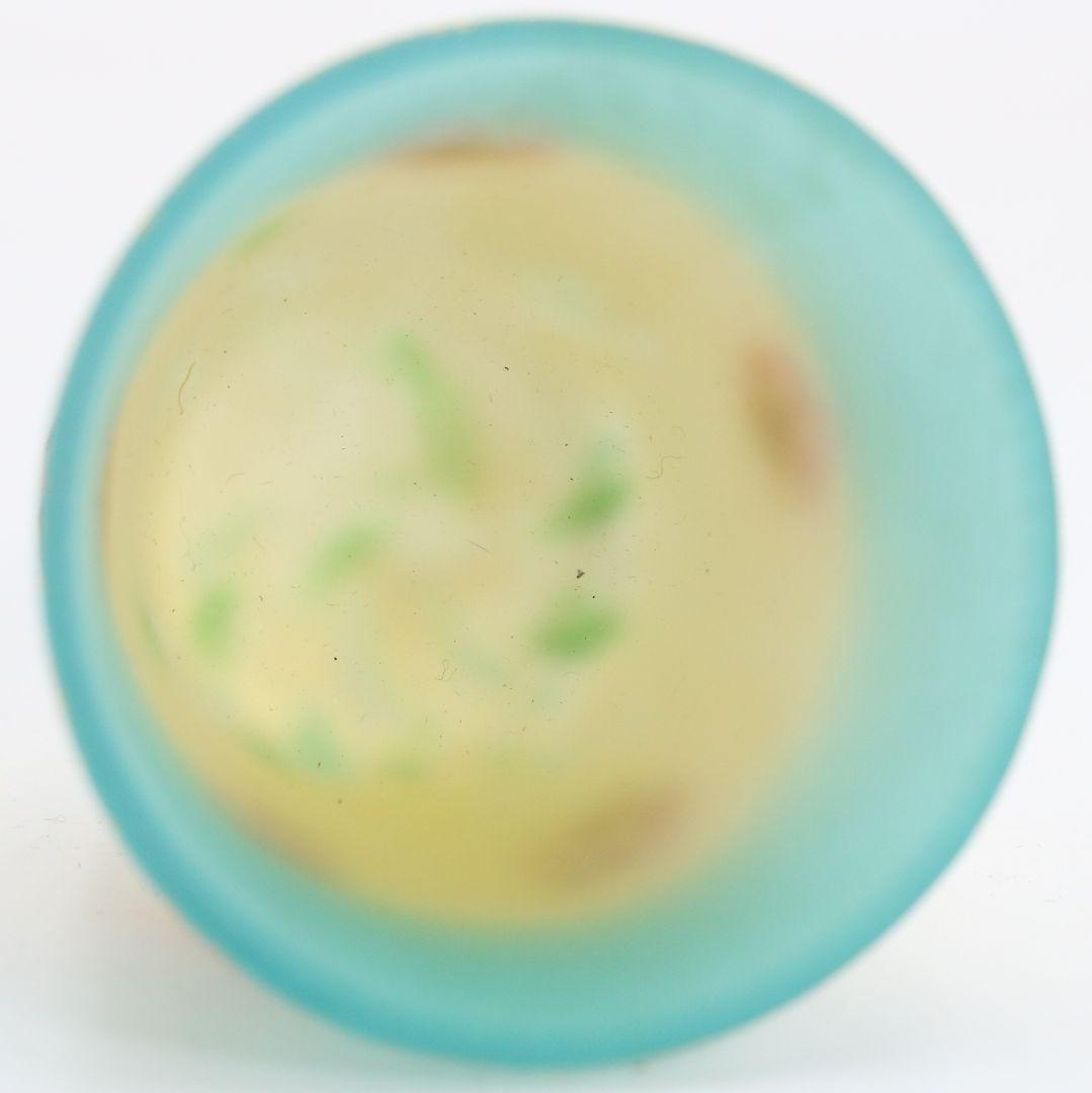 大川薫作 瑠璃ぐい呑み 盃 酒器 共箱　V616　NT2