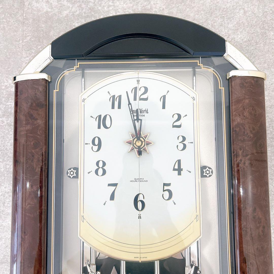 希少 スモールワールド 4MJ849 からくり時計 リズム