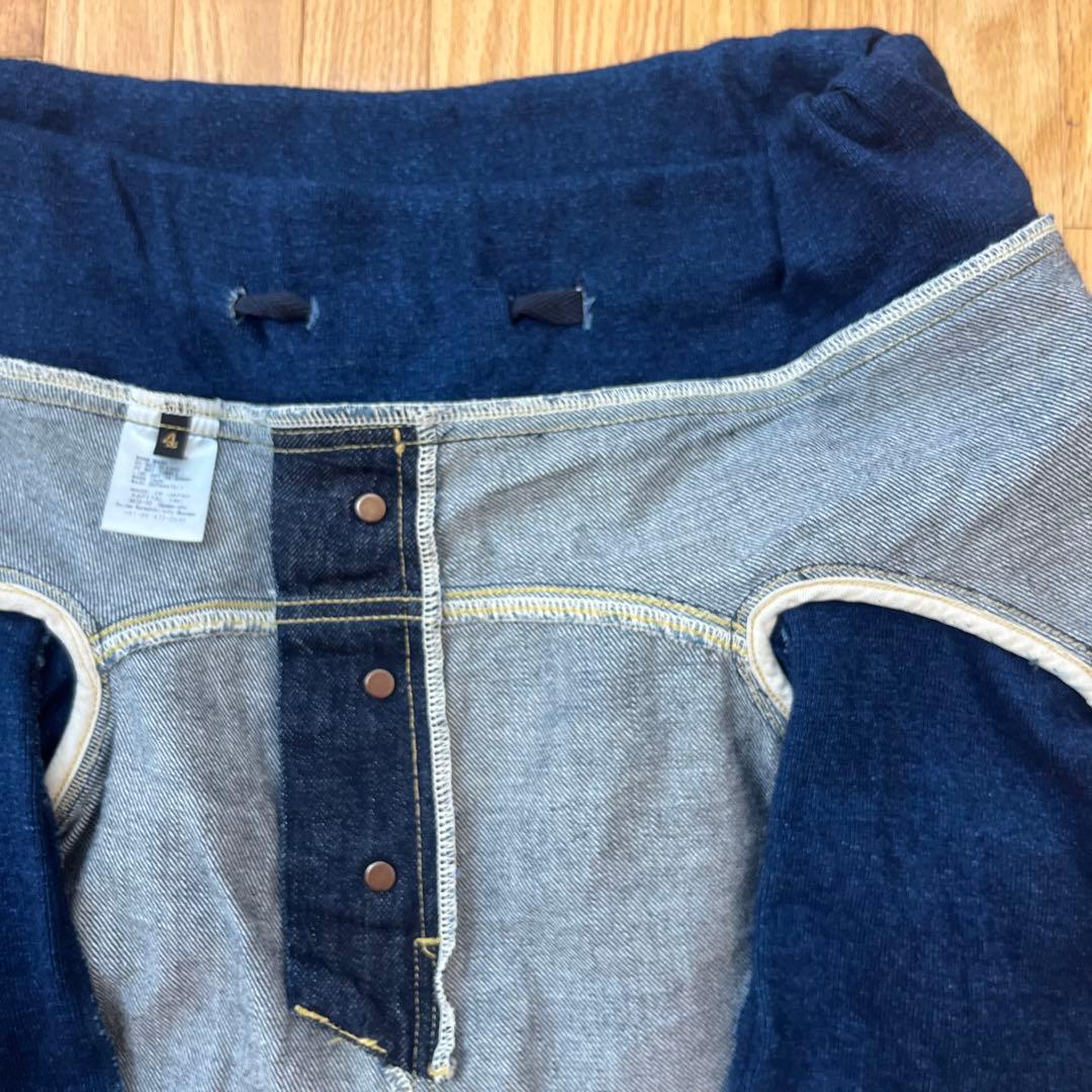 キャピタルKAPITAL ダークブルー サルエルパンツ ウエストゴム