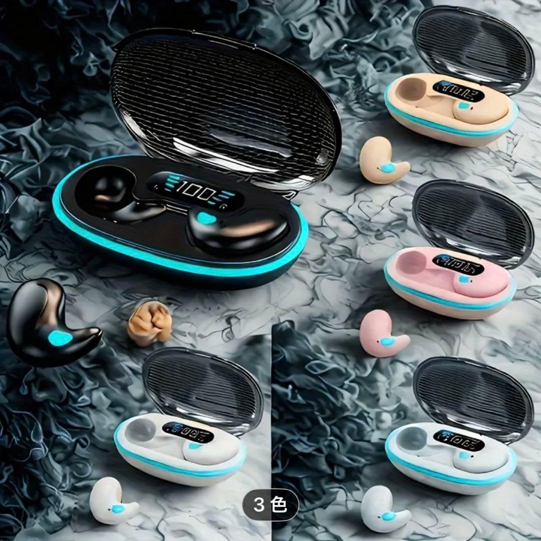 ワイヤレスイヤホン Bluetooth 5.3 残量表示 高音質 黒 新品