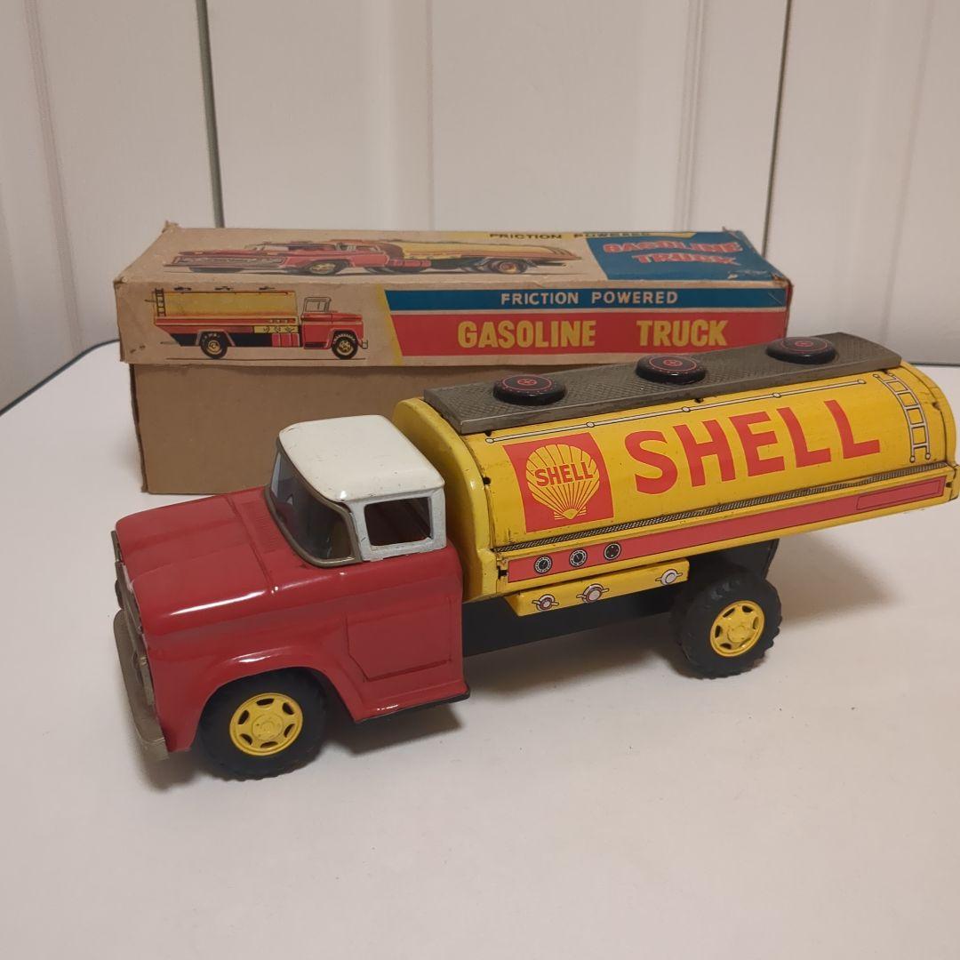 s*9様 SHELL ガソリン トラック フリクション式　ブリキ