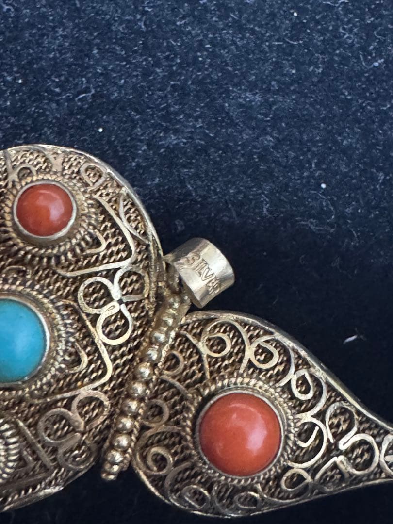 中国 七宝 銀細工 silver アクセサリー 天然石