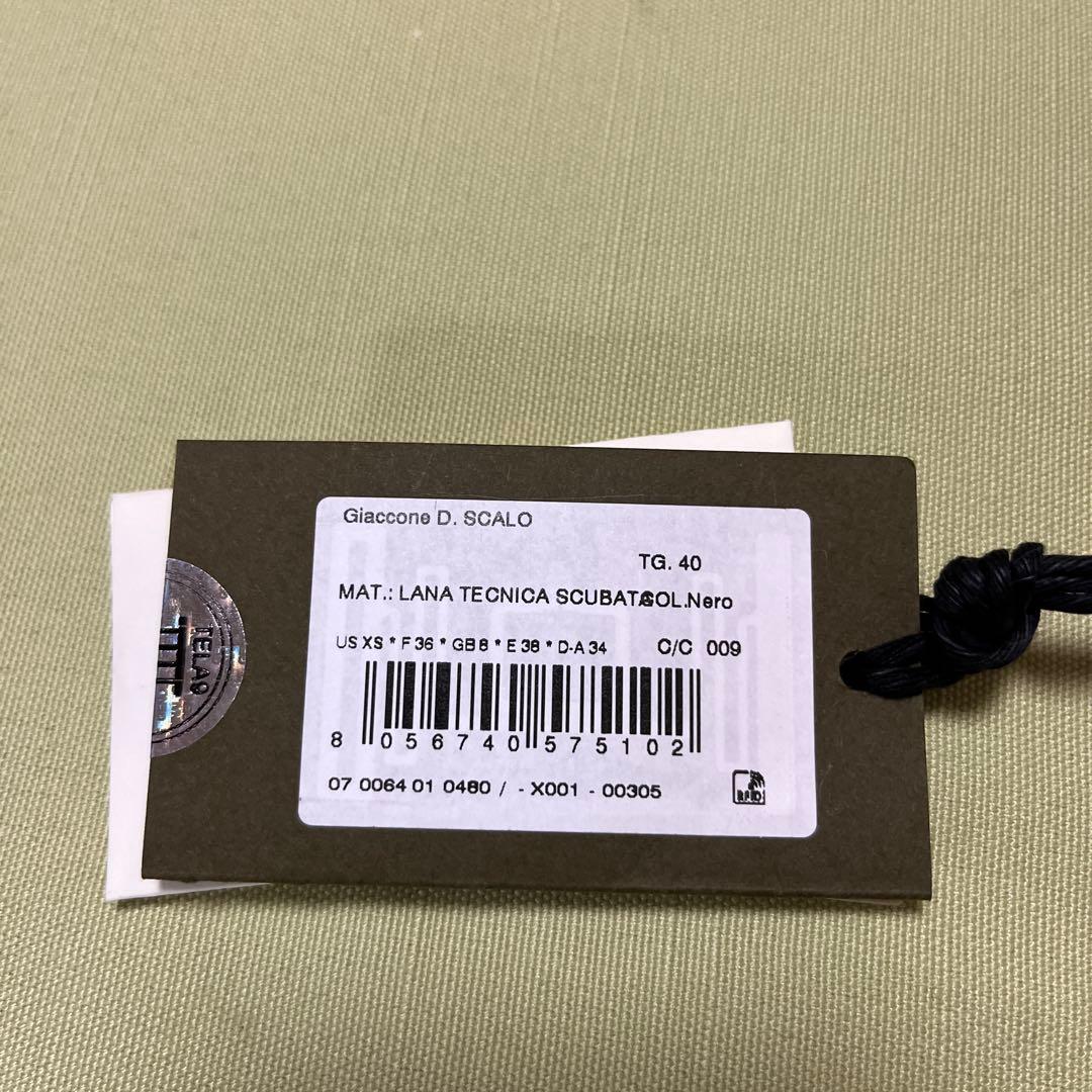 TELA (テラ)　シングルブレスト　黒　チェスターコート 40