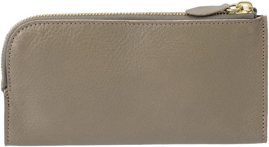 [イルビゾンテ] 2つ折り長財布　小銭入れ付 L字ファスナー　グレージュ