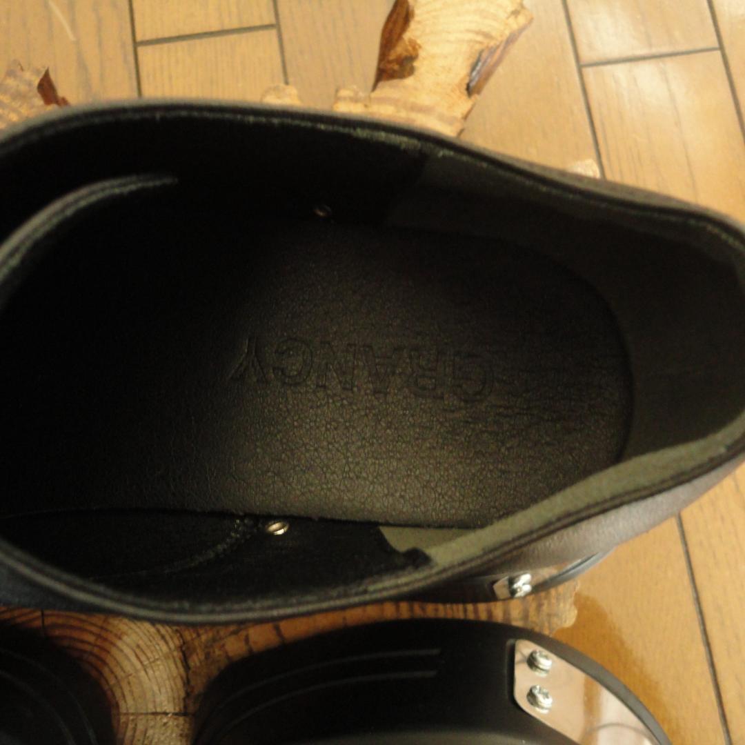 GRANCY メタルプレートレザー 44 ブーツ 革靴 新品訳あり グランシー