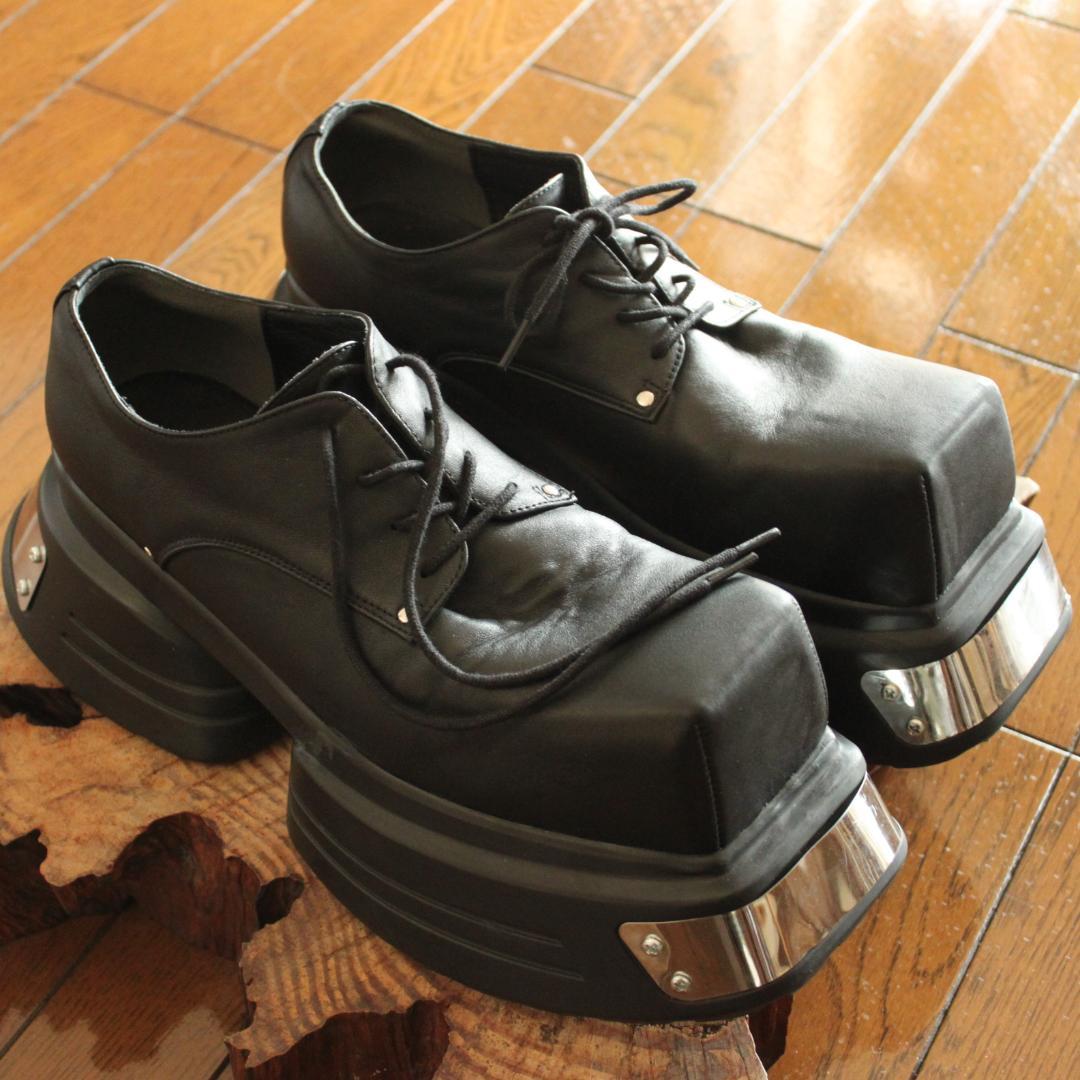 GRANCY メタルプレートレザー 44 ブーツ 革靴 新品訳あり グランシー