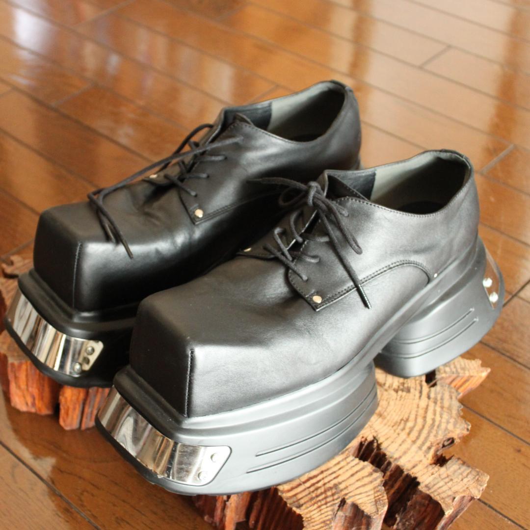 GRANCY メタルプレートレザー 44 ブーツ 革靴 新品訳あり グランシー