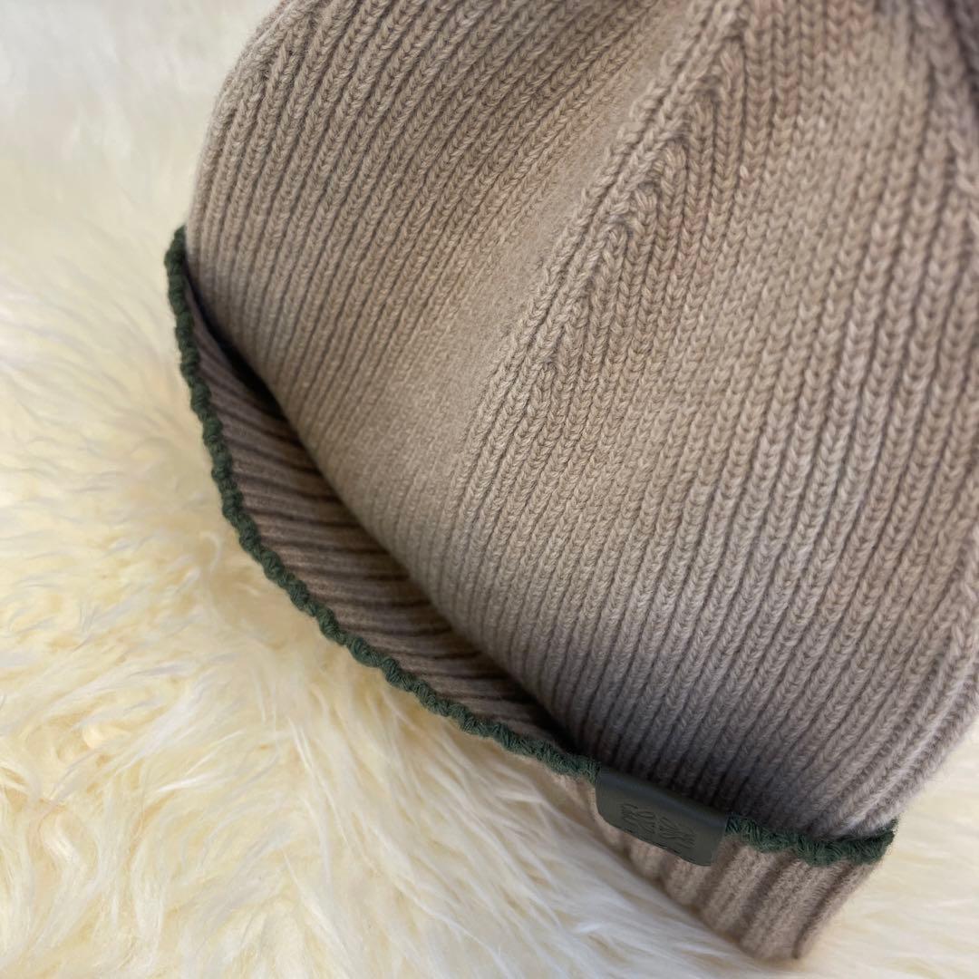 LOEWE ロエベ　ニット帽子　ベージュ　ウール100%