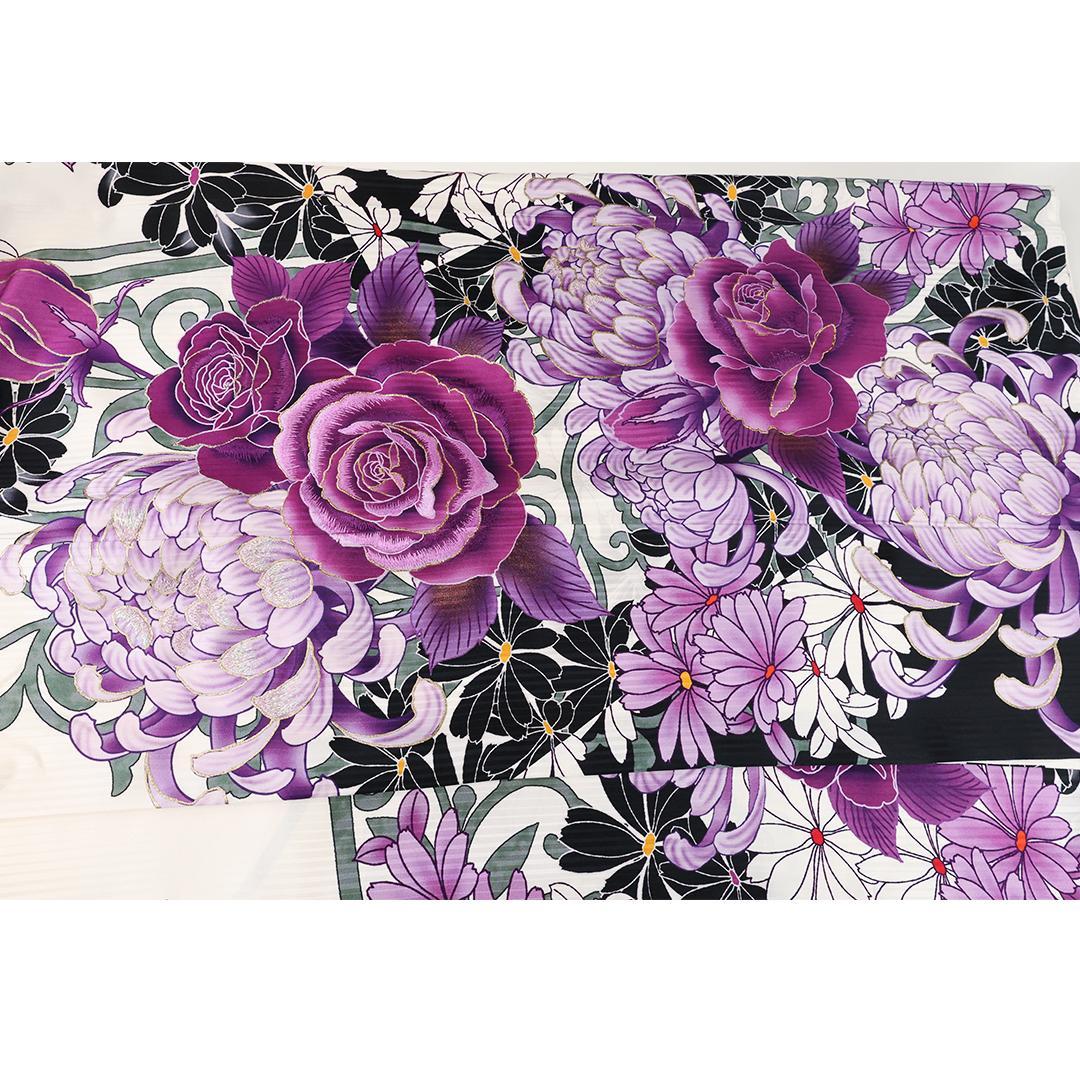 極美品！希少！◆ 振袖7点セット ◆丈162cm人気ホワイト系フルセットSv15