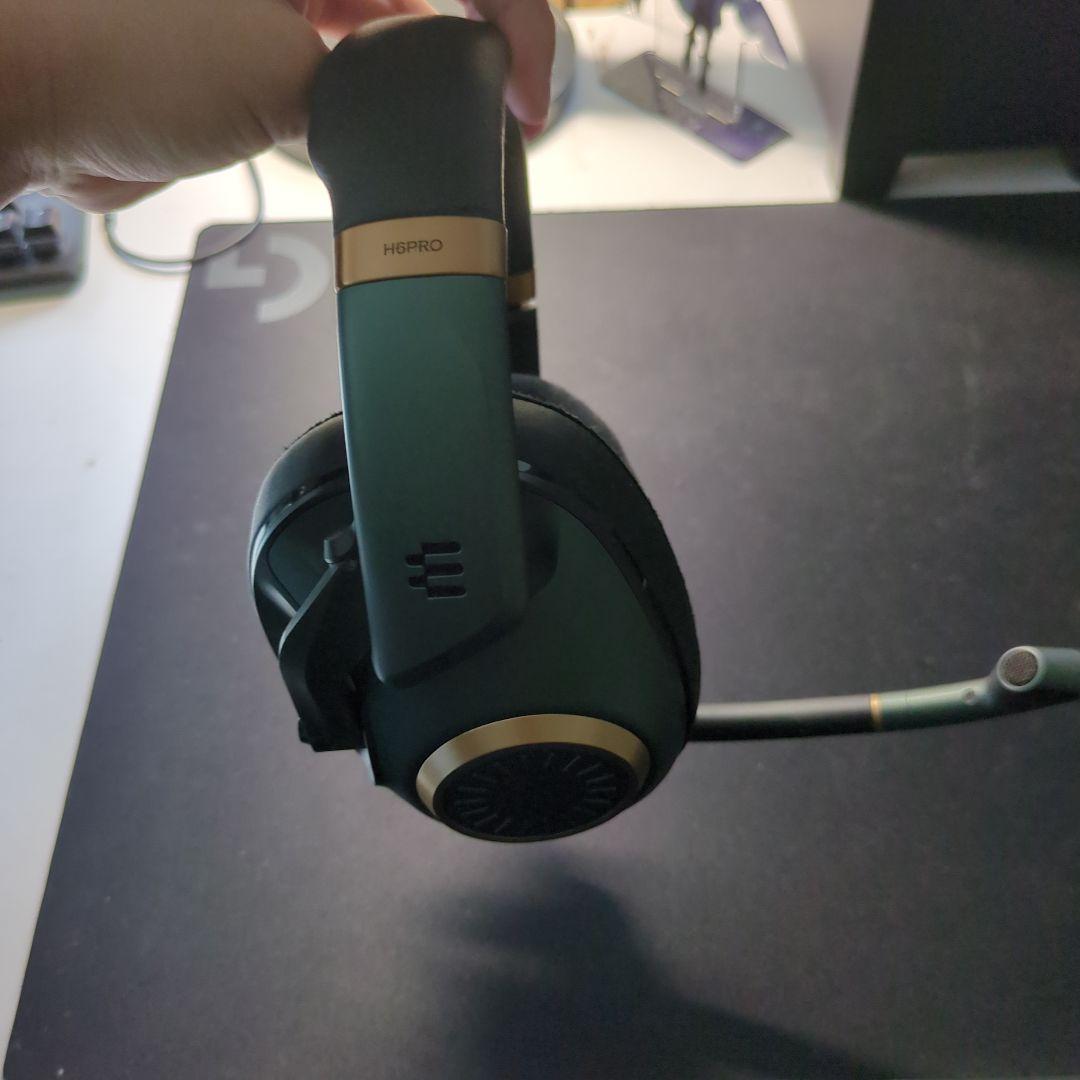 EPOS H6Pro ゲーミングヘッドセット有線 密閉型グリーンマイク付き