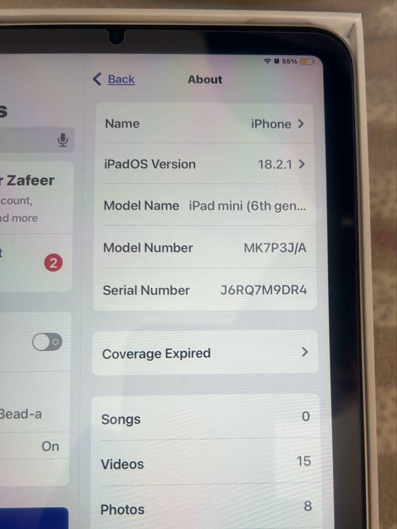 Apple iPad Mini 6世代シルバー キーパド新品
